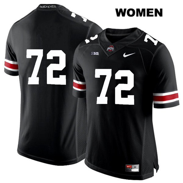 Ohio State Buckeyes Women's Tommy Togiai #72 White Number Black Authentic Nike No Name College NCAA Stitched Football Jersey AI19D72WQ
